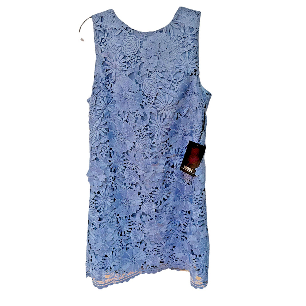 WHBM Denim Blue Lace Chemise Dress 10P NWT